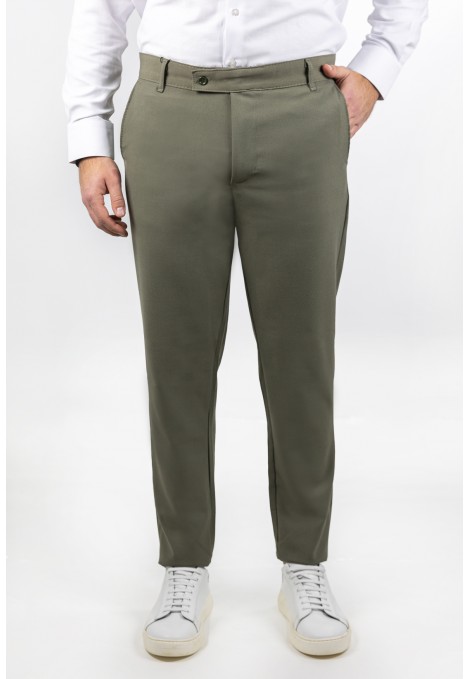 Men's Khaki Fabric Pants-Urban Flex
