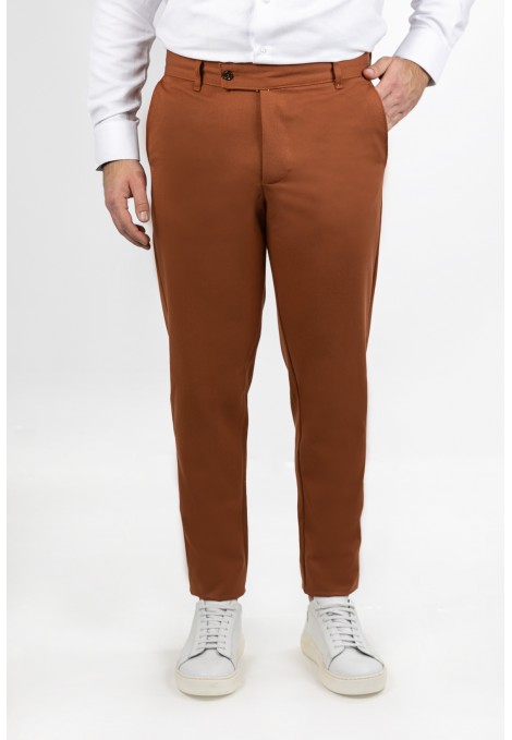 Men's Dark Red Fabric Pants-Urban Flex