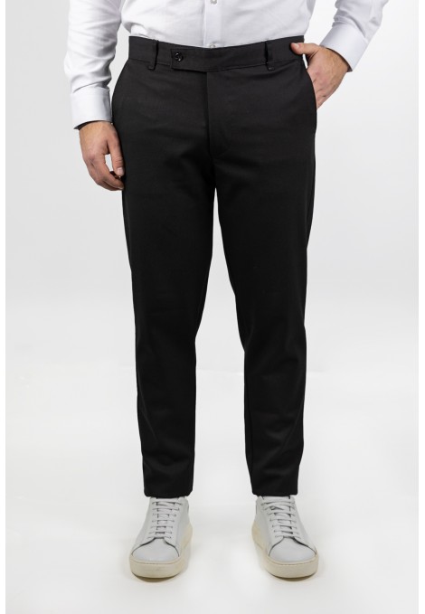 Men's Black Fabric Pants-Urban Flex
