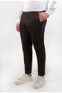 Men's Dark Brown Fabric Pants-Urban Flex