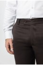 Men's Dark Brown Fabric Pants-Urban Flex