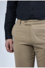 Men's Dark Beige Fabric Pants-Urban Flex