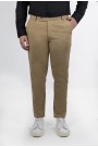 Men's Dark Beige Fabric Pants-Urban Flex