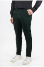 Men's Dark Green Fabric Pants-Urban Flex