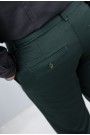 Men's Dark Green Fabric Pants-Urban Flex
