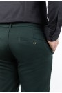 Men's Dark Green Fabric Pants-Urban Flex