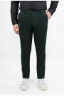 Men's Dark Green Fabric Pants-Urban Flex