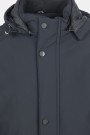 Men's Black Jacket with Removable Hood