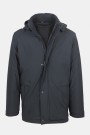 Men's Black Jacket with Removable Hood