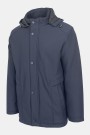 Men's Dark Blue Jacket with Removable Hood