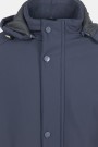 Men's Dark Blue Jacket with Removable Hood