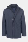 Men's Dark Blue Jacket with Removable Hood