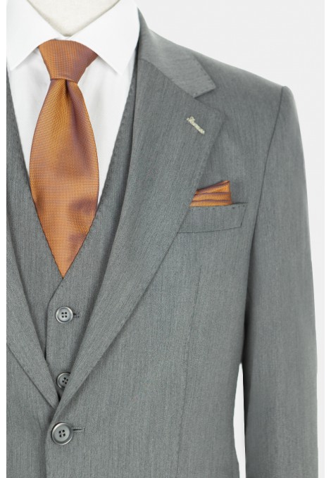 Men’s grey suit elegant fit
