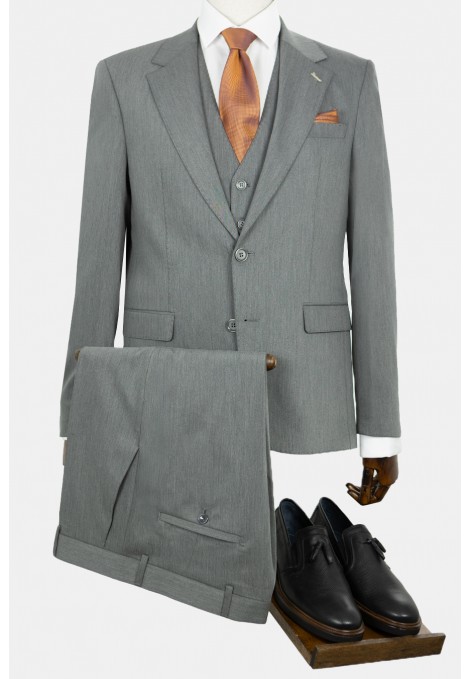 Men’s grey suit elegant fit