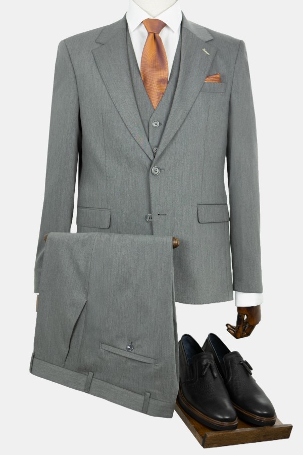 Men’s grey suit elegant fit