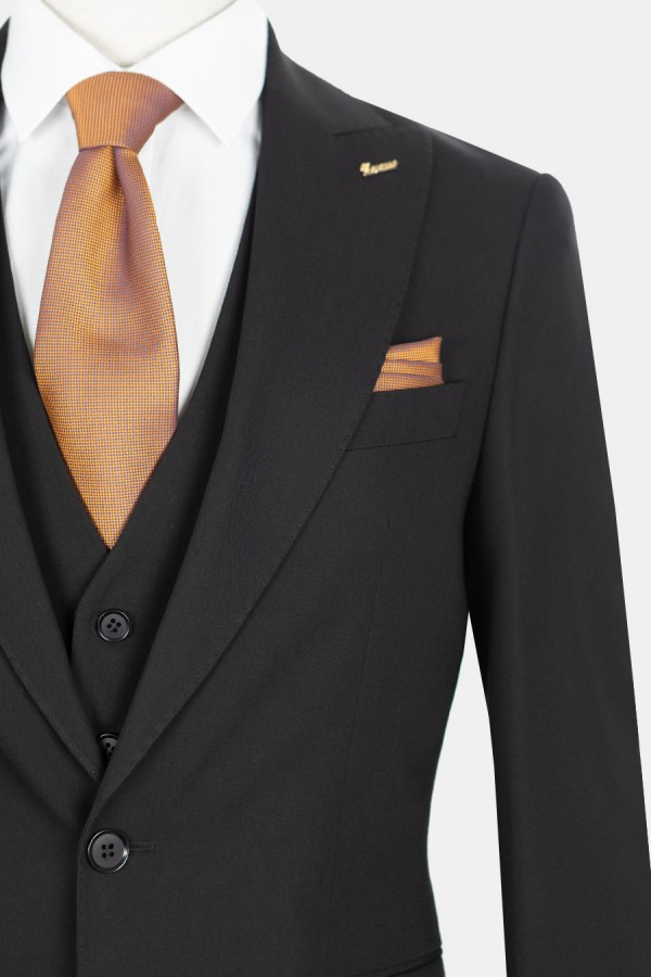 Men's black suit luxury formal