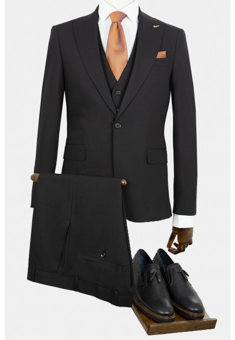 Men's black suit luxury formal