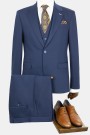 Men's blue suit weekend formal