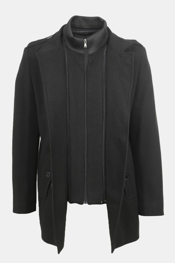 Men's Flexlayer Black Coat