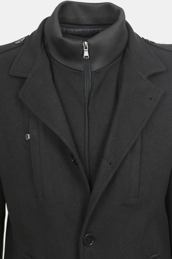 Men's Flexlayer Black Coat