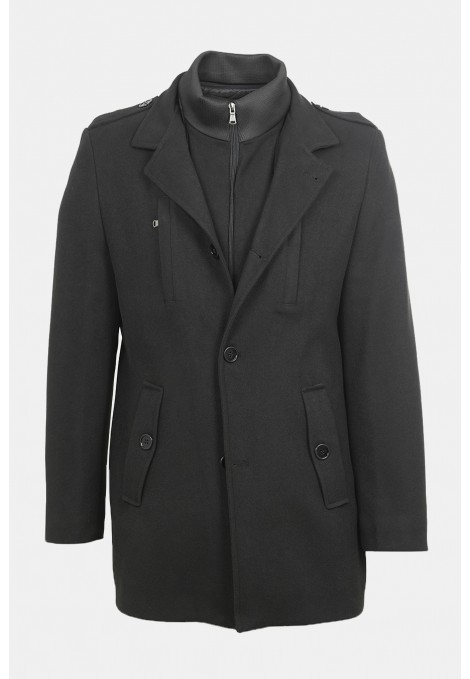 Men's Flexlayer Black Coat