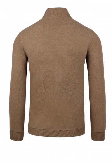 Men's Brown Sweatshirt Cardigan