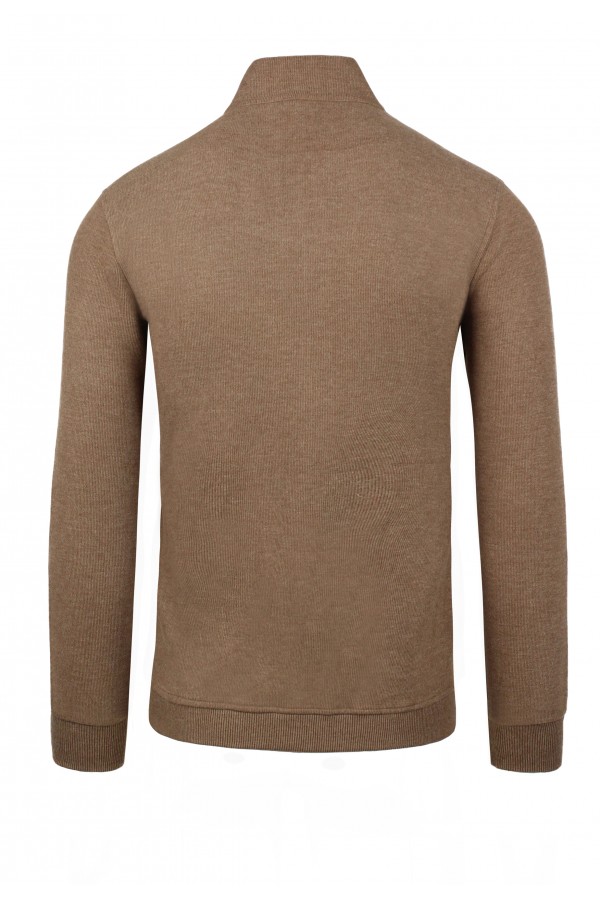 Men's Brown Sweatshirt Cardigan