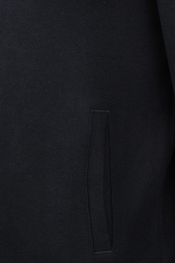 Men's Black Sweatshirt Cardigan