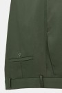 Man's dark green double-breasted suit