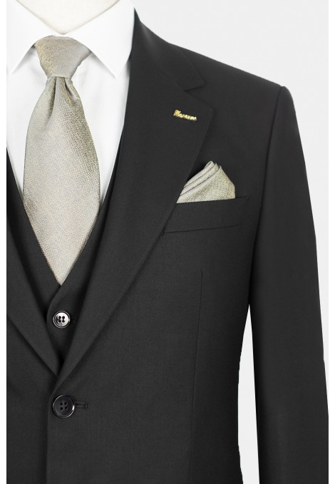 Ανδρικό μαύρο κοστούμι elegant fit