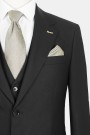Ανδρικό μαύρο κοστούμι elegant fit