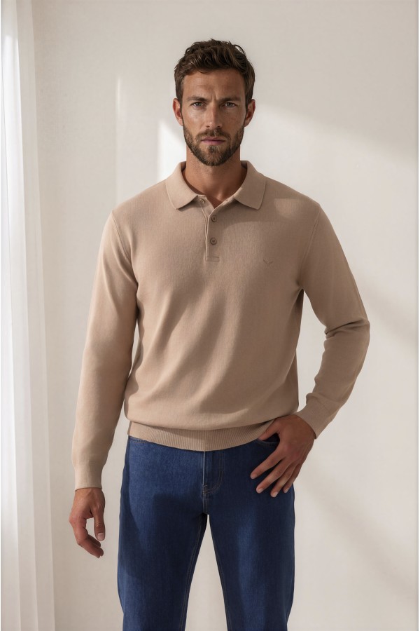 Men's camel T-shirt