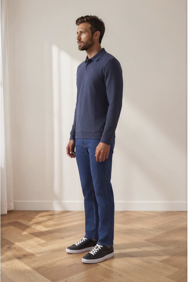 Men's blue T-shirt