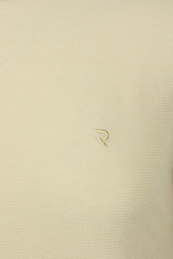 Ανδρική Μπεζ Μπλούζα με Σχέδιο Ύφανσης