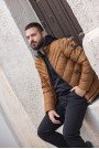 Men's Camel  Jacket with detachable Hood