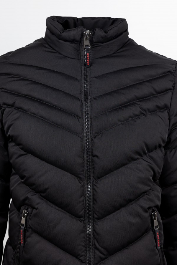 Men's Black  Jacket with detachable Hood