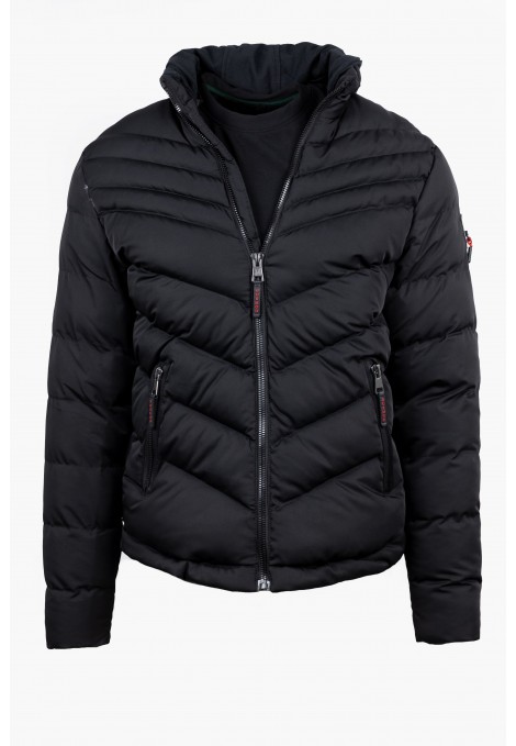Men's Black  Jacket with detachable Hood