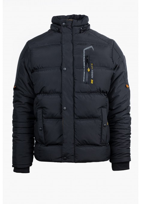 Men's Black Jacket with detachable Hood