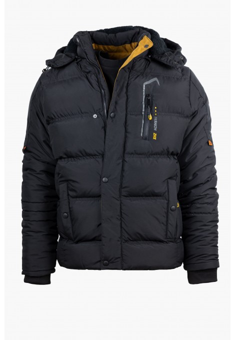 Men's Black Jacket with detachable Hood