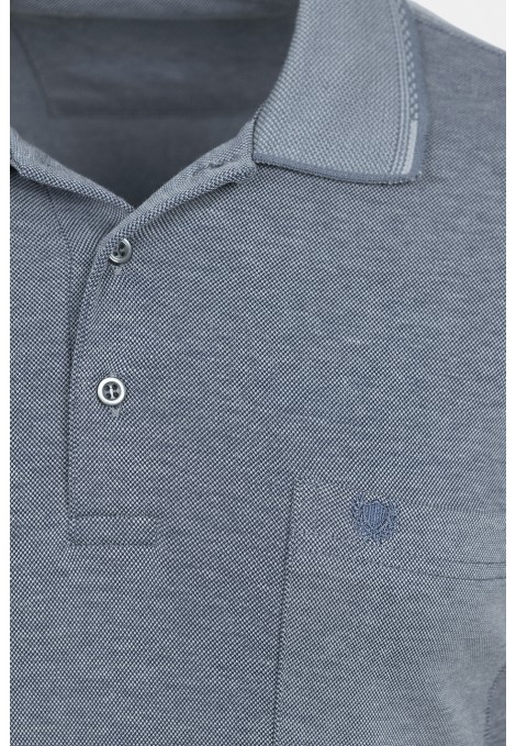 Men's Grey Polo T-shirt with Pocket