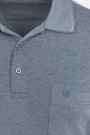 Men's Grey Polo T-shirt with Pocket