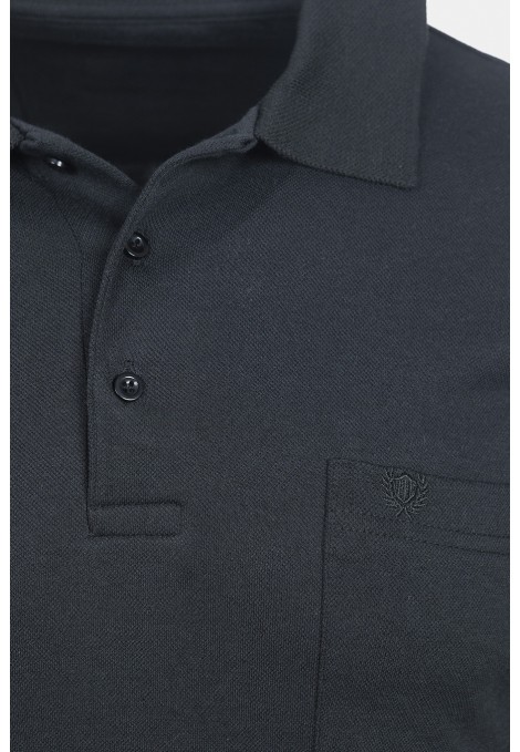Men's Black Polo T-shirt with Pocket