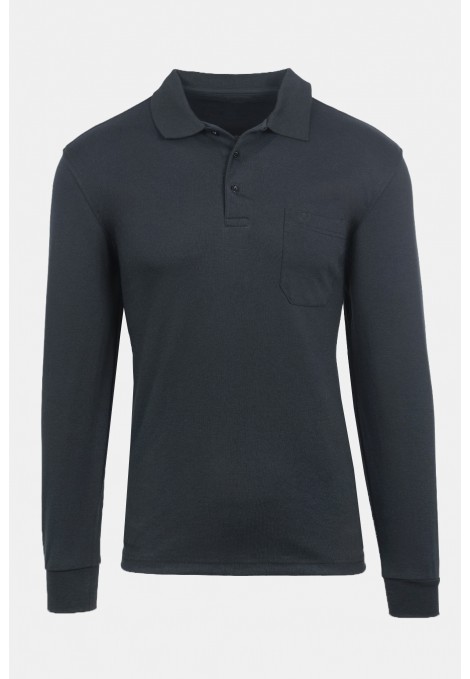 Men's Black Polo T-shirt with Pocket