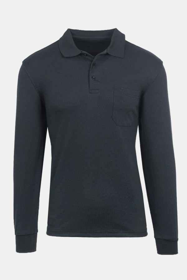 Men's Black Polo T-shirt with Pocket