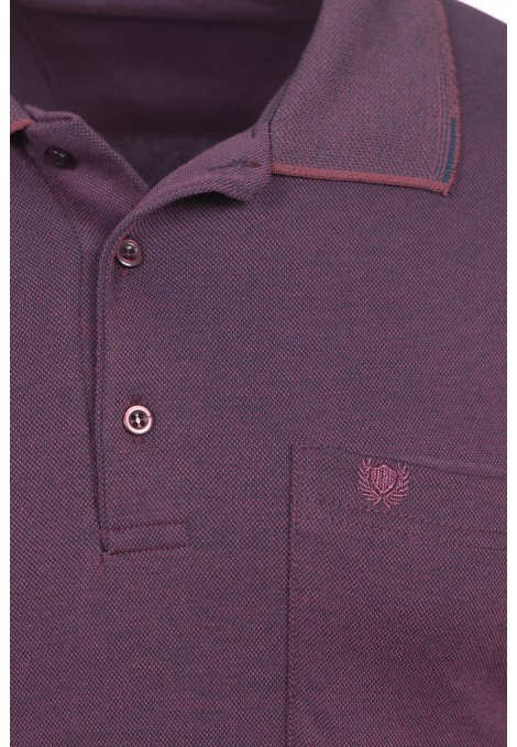 Men's Bordeuax Polo T-shirt with Pocket