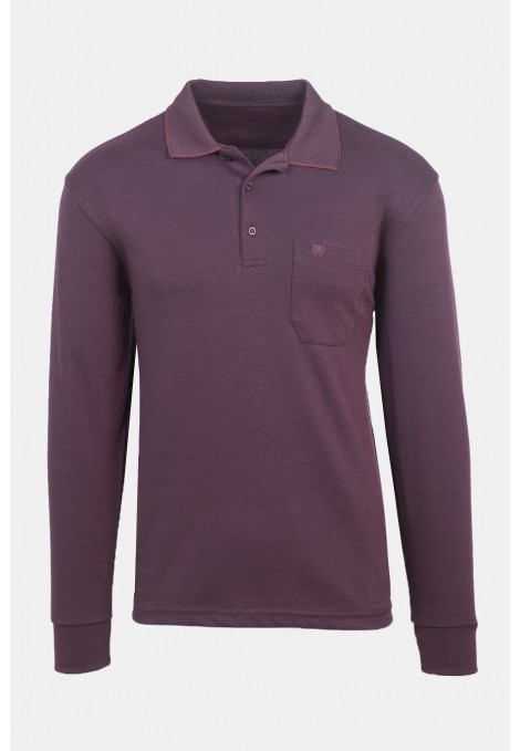 Men's Bordeuax Polo T-shirt with Pocket