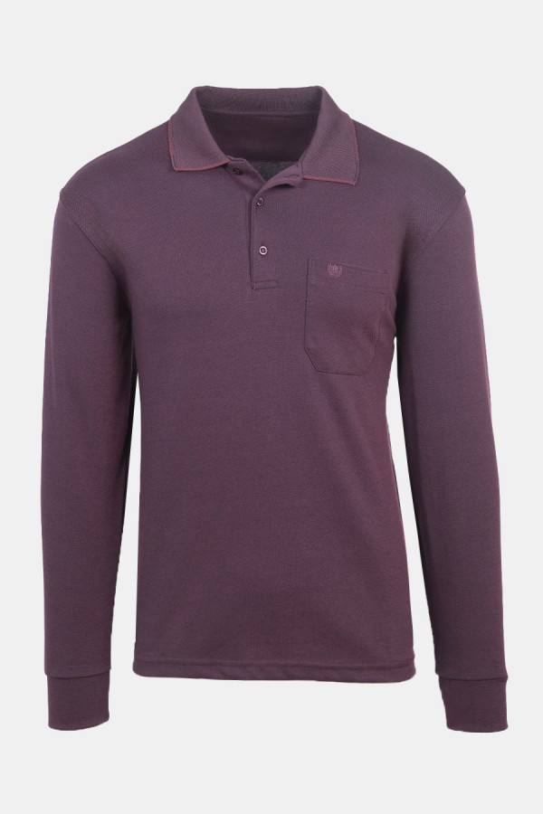 Men's Bordeuax Polo T-shirt with Pocket