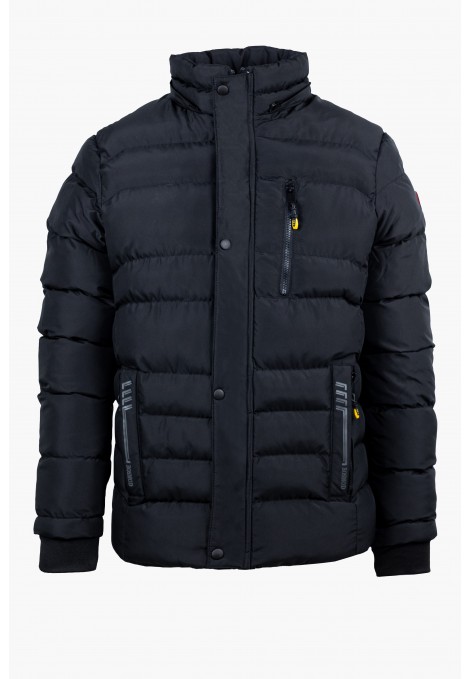 Men's Black Jacket with detachable Hood