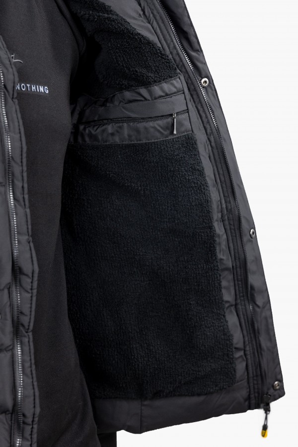 Men's Black Jacket with detachable Hood