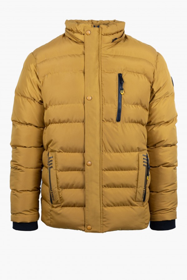 Men's Mustard Yellow Jacket with detachable Hood
